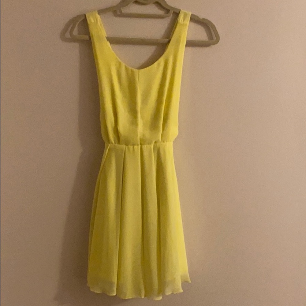 ASOS Rare brand yellow tie back skater dress sz 4